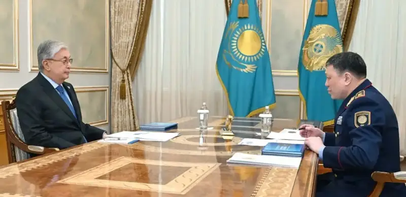 Head of State receives Minister of Internal Affairs Yerzhan Sadenov