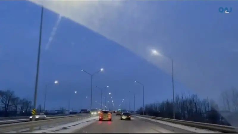 Освещение восстановили на дороге Астана - Темиртау