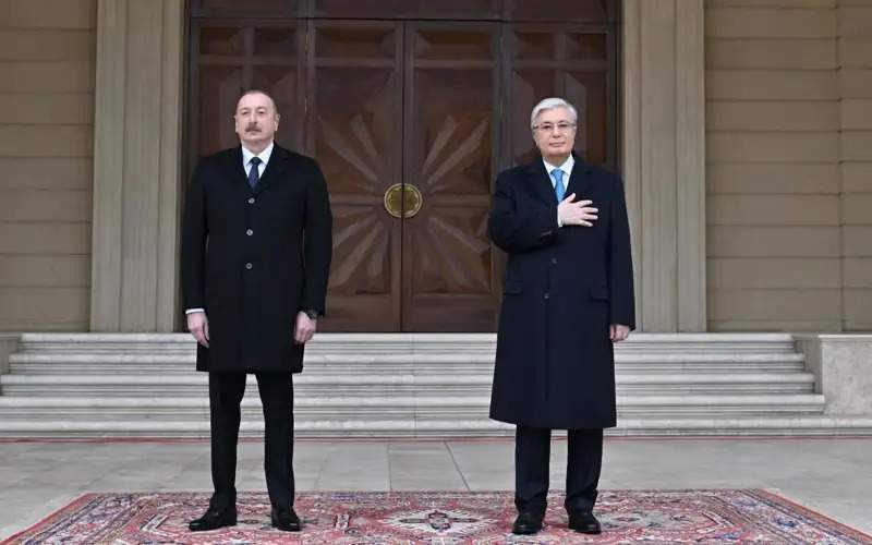 Kazakh President arrives at Zagulba Residence of Azerbaijan President Kazakh President arrives at Zagulba Residence of Azerbaijan President