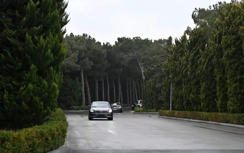 Kazakh President arrives at Zagulba Residence of Azerbaijan President Kazakh President arrives at Zagulba Residence of Azerbaijan President