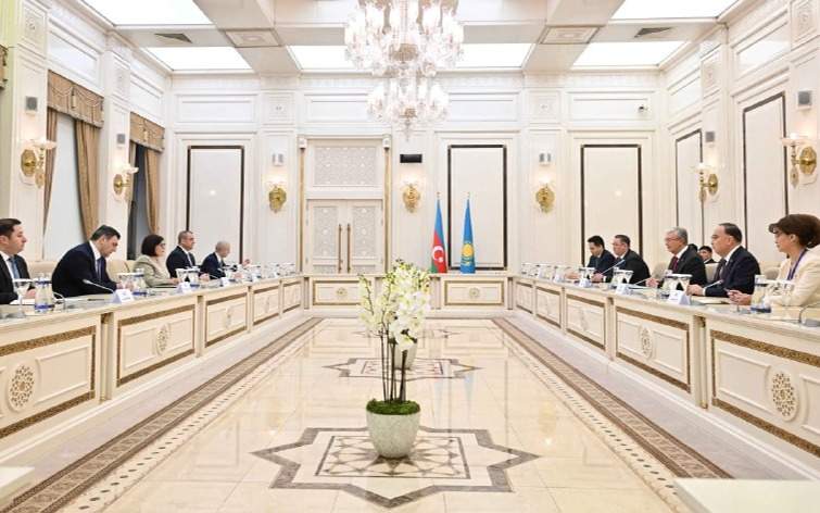 Глава государства провел переговоры с Председателем Милли Меджлиса Азербайджана Сагибой Гафаровой Глава государства провел переговоры с Председателем Милли Меджлиса Азербайджана Сагибой Гафаровой