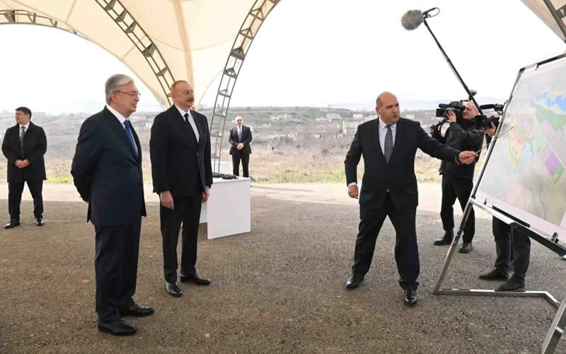 Presidents of Kazakhstan and Azerbaijan got familiarized with Fuzuli master plan 