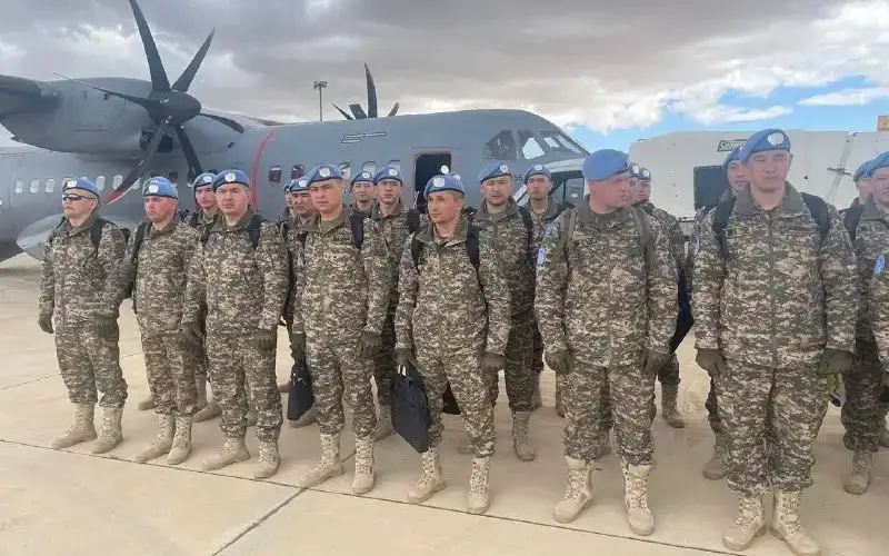 Kazakh peacekeepers start their mission in Middle East