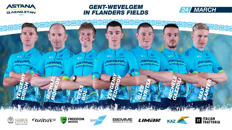 Astana Qazaqstan Team reveals race roster for Gent-Wevelgem in Flanders Fields 2024
