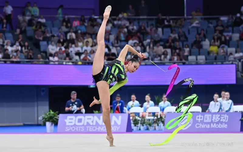 Гимнастка Эльжана Таниева дважды вошла в десятку сильнейших на этапе Кубка мира