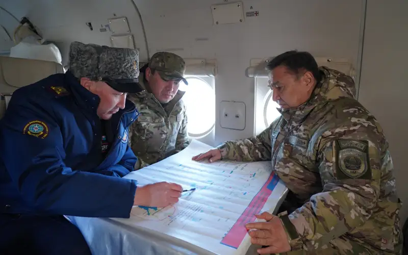 Паводкоопасные участки обследовали аким Акмолинской области и глава МЧС