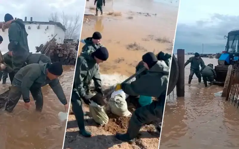 Талые воды подступили к двум селам в Карагандинской области