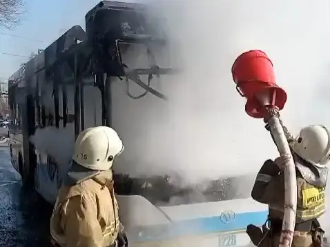 Троллейбус горел в Алматы