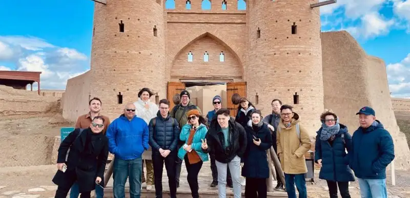 Foreign tourists in Turkistan. Photo credit: Turkistan region akimat
