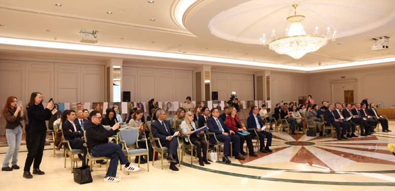 The audience at the opening of the exhibition. Photo credit: UN in Kazakhstan