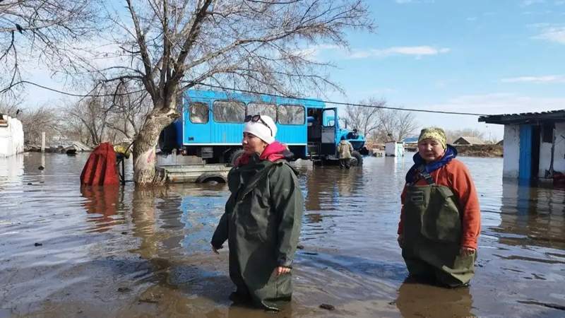 Floods hit Kazakhstan 