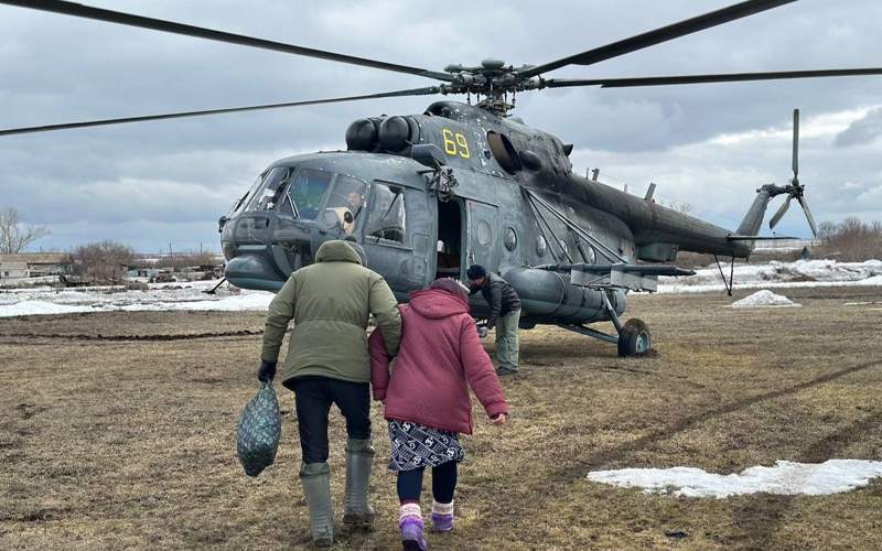 Эвакуация людей в Буландынском районе Акмолинской области