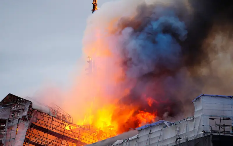 Copenhagen stock exchange fire