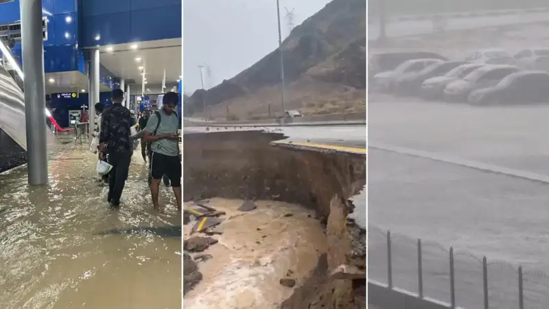 Апокалипсис в ОАЭ: отмена сотен рейсов, нет интернета, затоплены дороги и метро