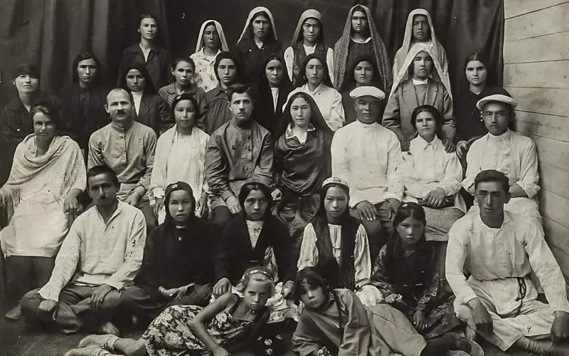 Тараз, фото из истории, история, женщины, паранджа