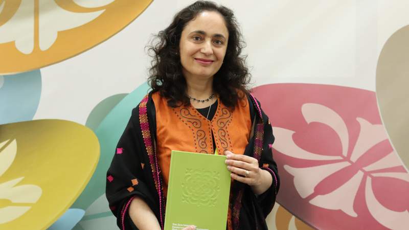 Shumaila Yousafzai, the author the book from Pakistan. Photo credit: Arman Aisultan/ Kazinform