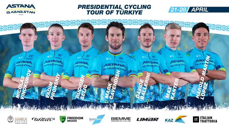 Astana Qazaqstan Team reveals roster for Presidential Cycling Tour of Türkiye 2024