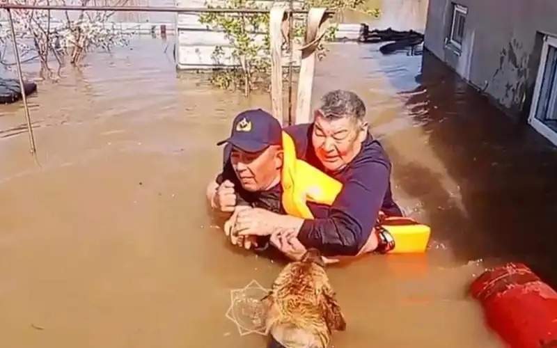 Water level in Ural River rises to 858cm in W Kazakhstan