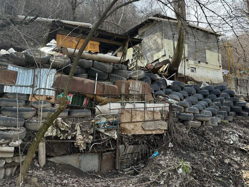 Оползнеопасный участок в Алматы 