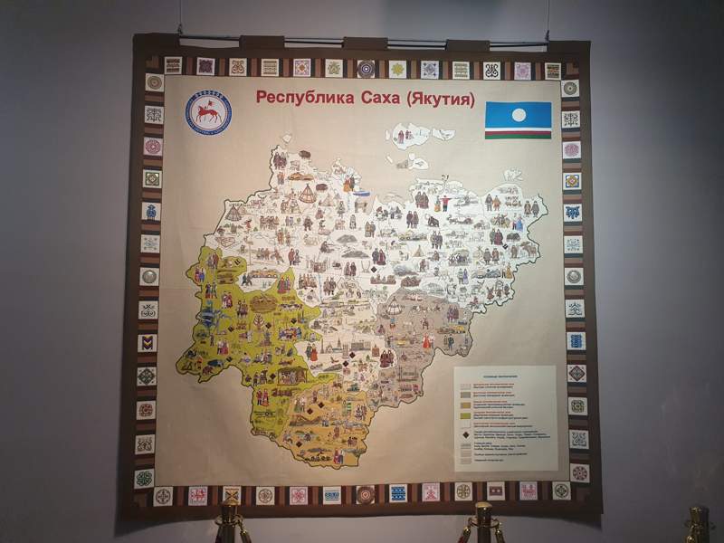 Embroidered Map of Yakutia Embroidered Map of Yakutia