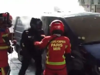 Столкновения с полицией на 1 мая в Париже