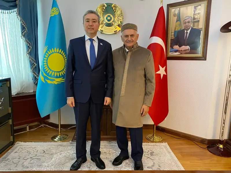 Ambassador of Kazakhstan to Türkiye Yerkebulan Sapiyev meets Chairman of OTS Council of Elders Binali Yildirim Ambassador of Kazakhstan to Türkiye Yerkebulan Sapiyev meets Chairman of OTS Council of Elders Binali Yildirim