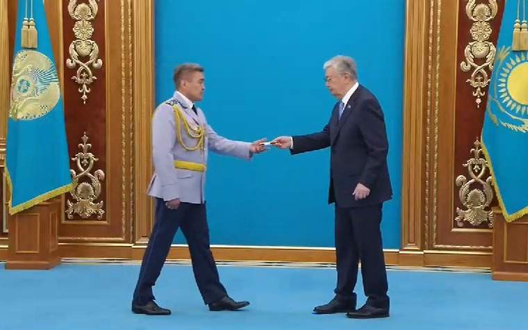 Орден «Айбын» получил полицейский из СКО Айдын Кабдулдинов
