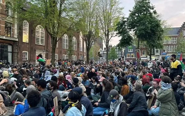 Три человека задержали в ходе пропалестинских акций в Амстердаме