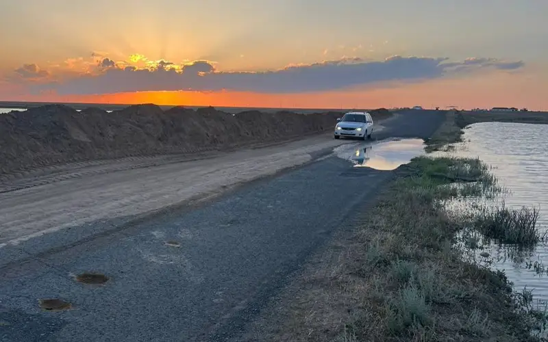 Закрывается участок трассы Атырау — Уральск