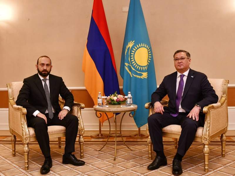 Состоялась встреча министров иностранных дел Казахстана и Армении в Алматы