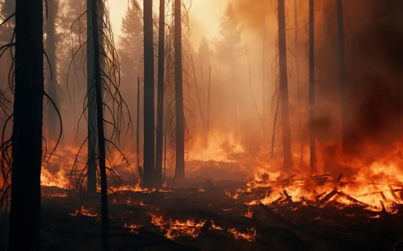 лесной пожар