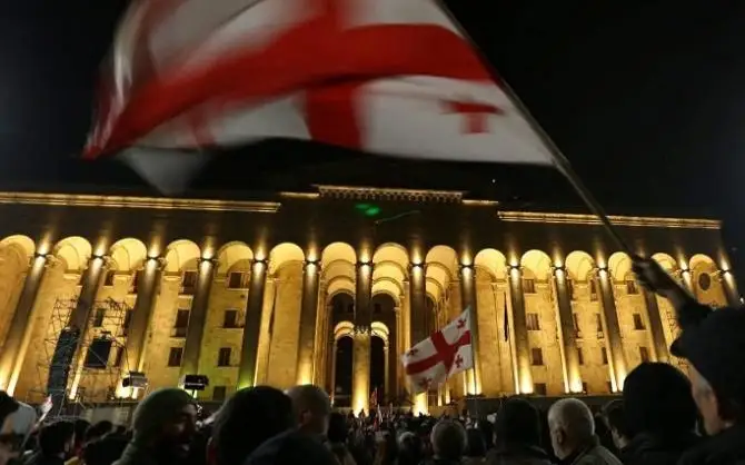 протесты Грузия