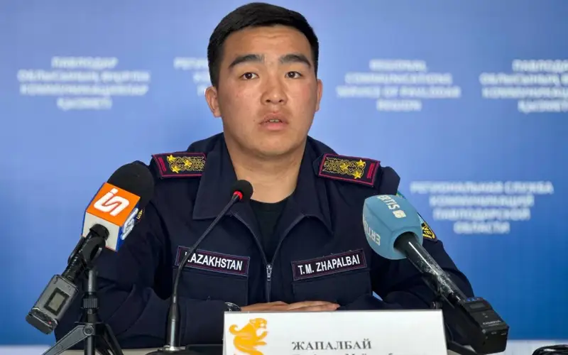 Pavlodar oblysy tótenshe jaǵdaılar departamenti azamattyq qorǵanys basqarmasynyń ofıtseri Temirlan Japalbaı