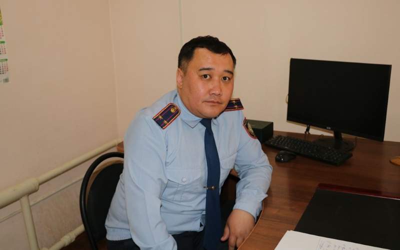 начальник полиции поселка Бестобе Нурбек Султангазиев