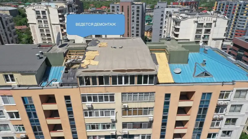 Незаконные пристройки к пентхаусу сносят в Алматы