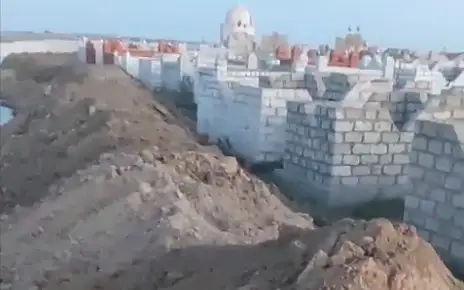 Earth dam washed away near cemetery in Atyrau region