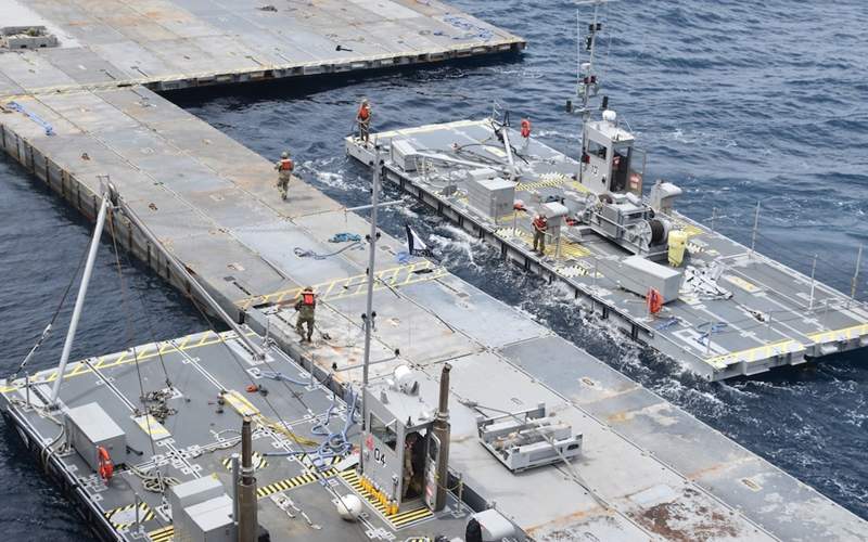 Военные США завершили строительство пирса у побережья сектора Газа сектор Газа, пирс