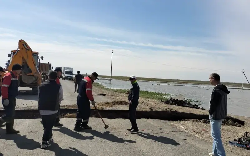 паводки, дорога, Атырау-Индер