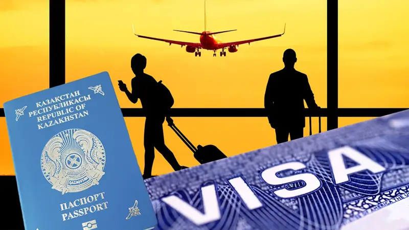 Виза, паспорт, самолет, путешествие