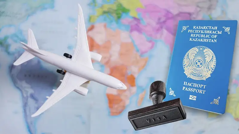 Виза, паспорт, самолет, путешествие