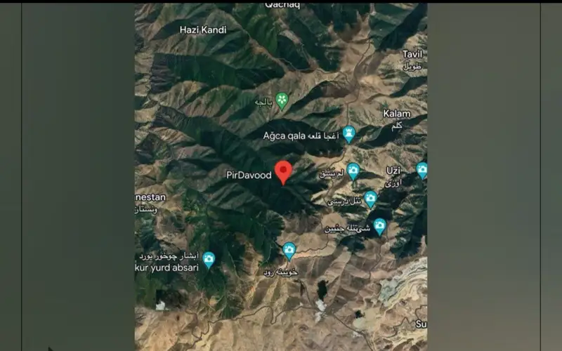 место падения вертолета с президентом Ирана