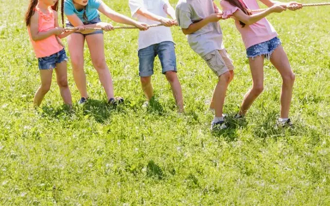 дети, летний лагерь, игры