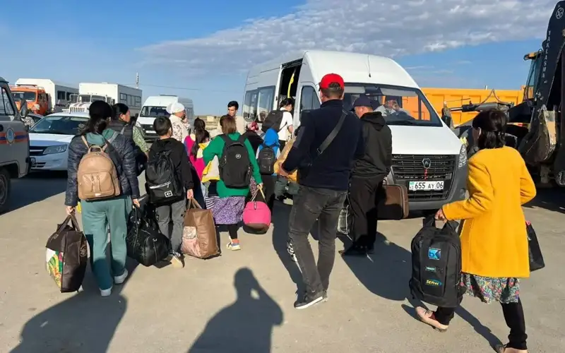 Evacuated residents return home to Zhalgansay village in Atyrau region