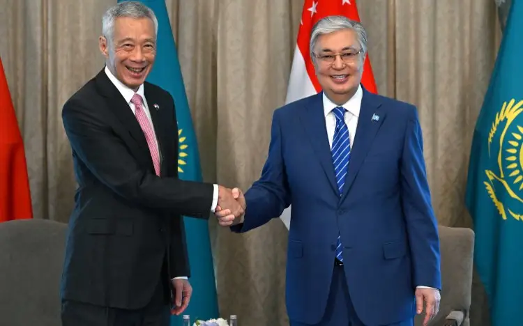 Президент Казахстана провел встречу с третьим Премьер-министром, старшим министром Сингапура Ли Сянь Луном