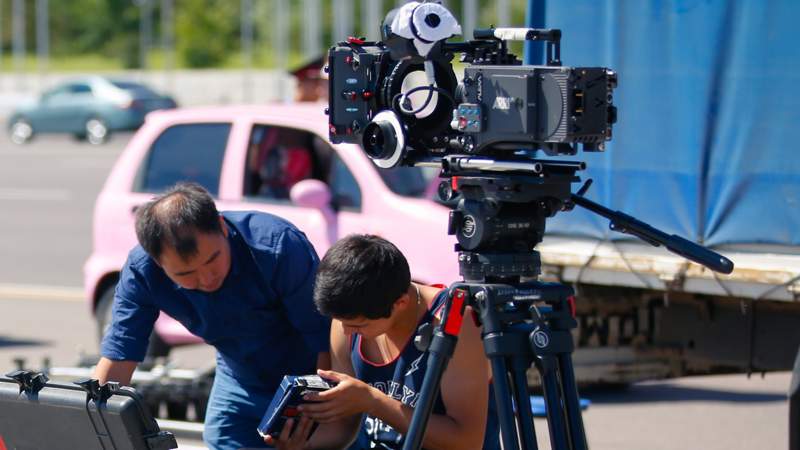 съемочная команда, съемки фильма, видеокамера, съемочная команда, съемки фильма, видеокамера,