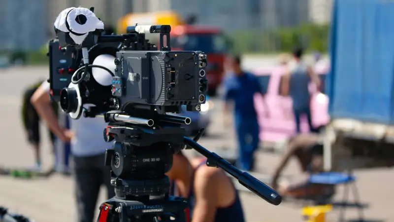 съемочная команда, съемки фильма, видеокамера, 