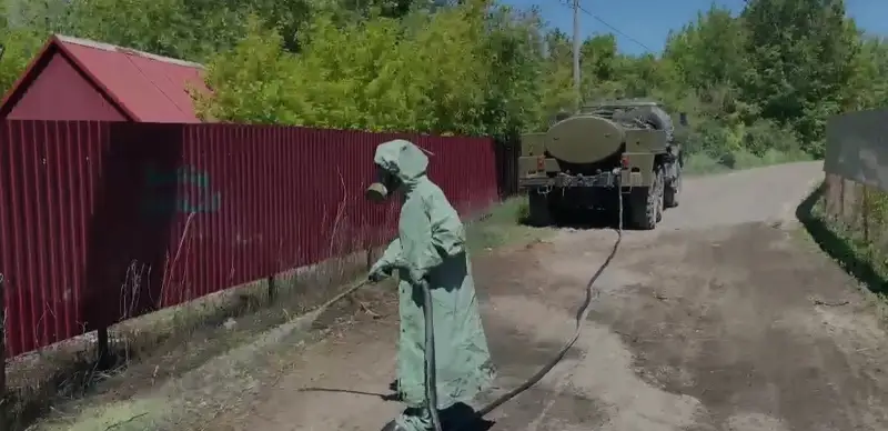 Oralda sýǵa ketken saıajaı aýmaqtaryn dezınfektsııalaý jumystary júrgizilip jatyr