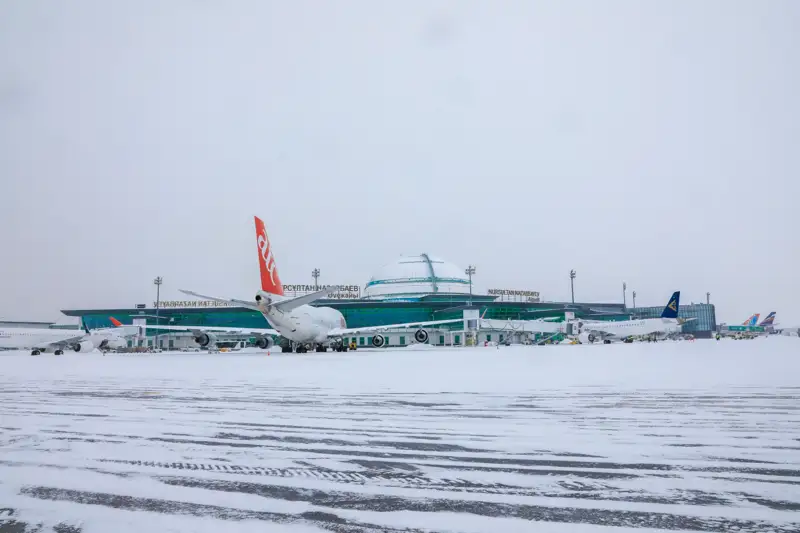Аэропорт Астаны аэродром метель Астана әуежайы боран