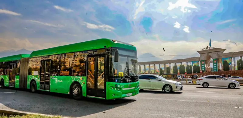 Автобус Алматы транспорт лето көлік жаз