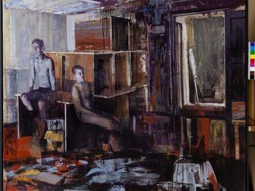 Waiting room Paint, art, Nurbol Nurakhmet